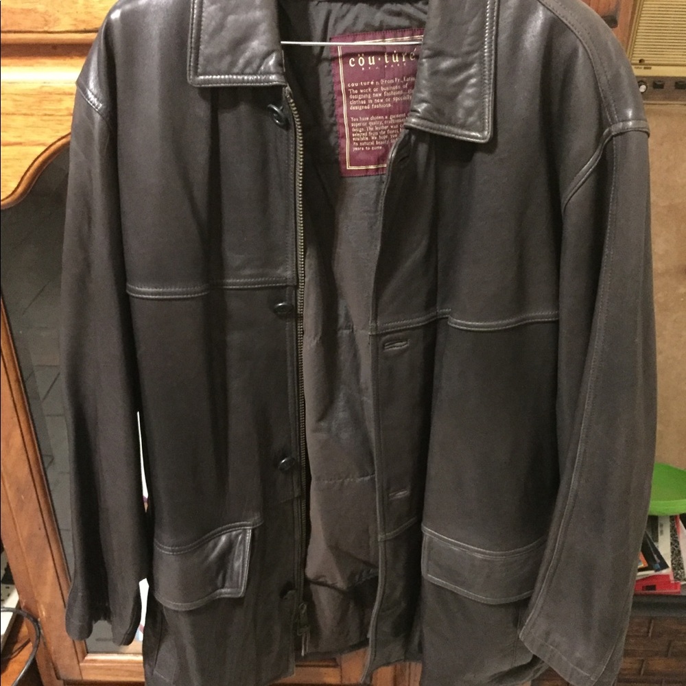 COPY - MEN LAMB LEATHER COAT  EXCELLENT Condition